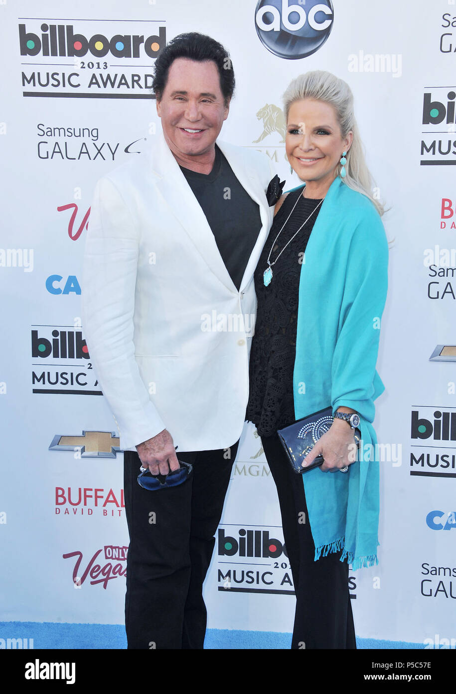 Wayne Newton and wife  at the Billboard Music Aw. 2013 at the MGM Grand In Las Vegas.Wayne Newton and wife  ------------- Red Carpet Event, Vertical, USA, Film Industry, Celebrities,  Photography, Bestof, Arts Culture and Entertainment, Topix Celebrities fashion /  Vertical, Best of, Event in Hollywood Life - California,  Red Carpet and backstage, USA, Film Industry, Celebrities,  movie celebrities, TV celebrities, Music celebrities, Photography, Bestof, Arts Culture and Entertainment,  Topix, vertical,  family from from the year , 2013, inquiry tsuni@Gamma-USA.com Husband and wife Stock Photo