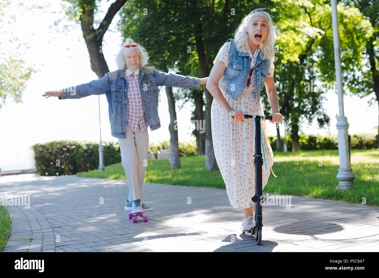 Joyful elderly people having fun Stock Photo - Alamy