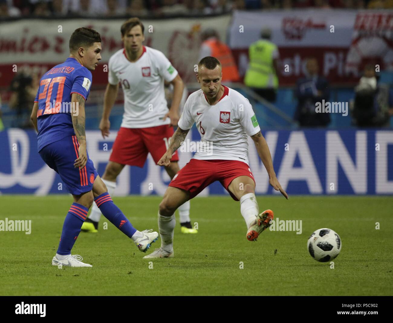 June 24 18 Russia Kazan Kazan Arena Fifa World Cup 18 Group H Poland White T Shirts V Columbia 3 0 Stock Photo Alamy