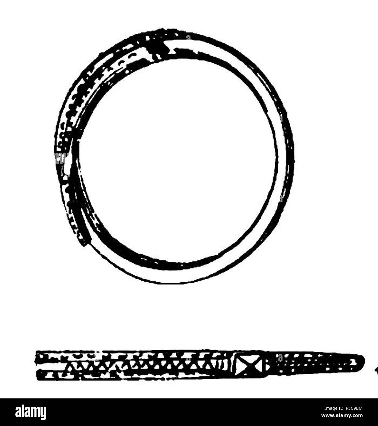 N/A. English: Ancient archaeological finds: bracelets with overlaping ends ; ancient Dacia They are of Slimnic type according to historian Popescu Dorin (1941) . 23 July 2011, 16:31 (UTC).  7-8-10-11-13-14 .jpg: Römer Floris Ferencz (1815–1889) derivative work: Boldwin (talk) 405 Dacian bracelet type Slimnic3 Stock Photo
