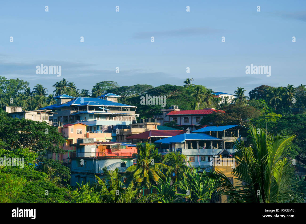 Colorful rooftops, Port Blair, Andaman and Nicobar Islands, India Stock Photo