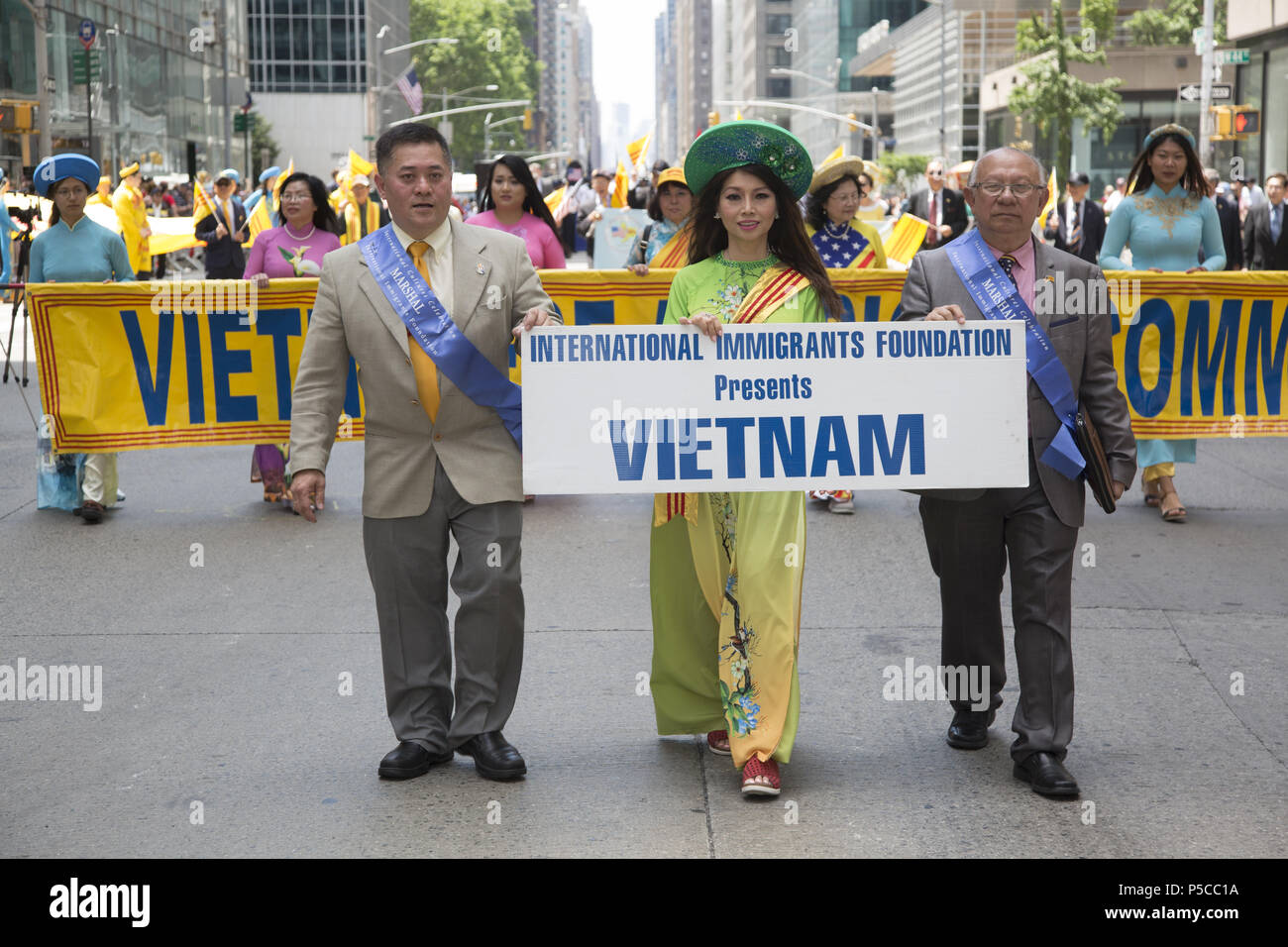 Proud Vietnamese Americans march in the International Immigrants Parade