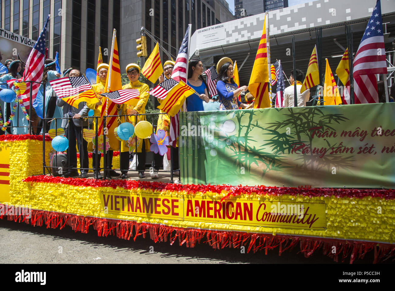 Proud Vietnamese Americans march in the International Immigrants Parade