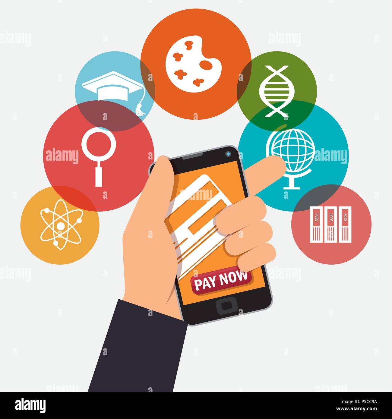 electronic learning with smartphone Stock Vector Image & Art - Alamy