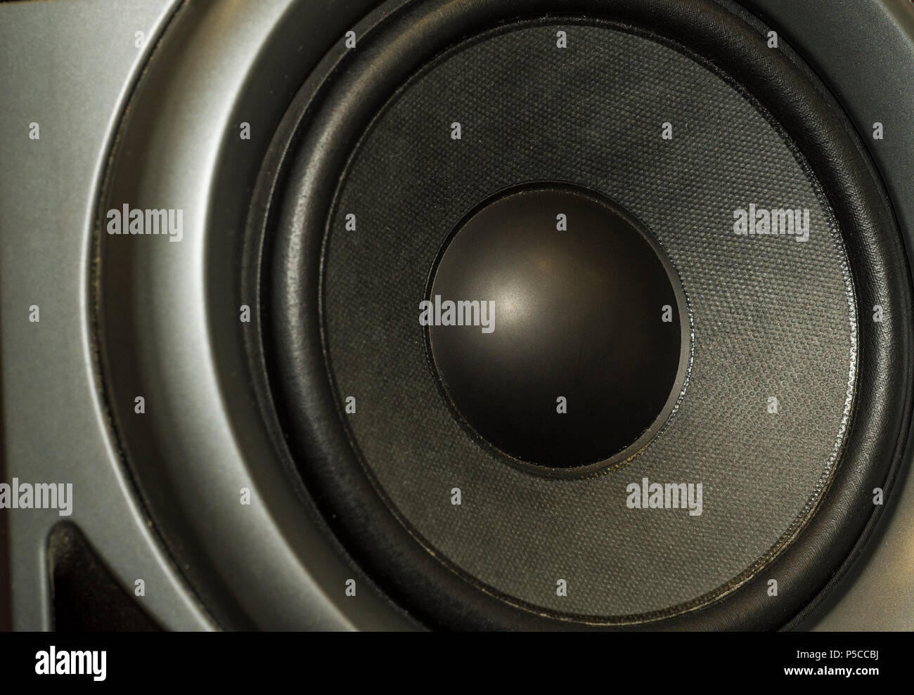 speaker music Detail shot of some old round speakers Stock Photo Alamy