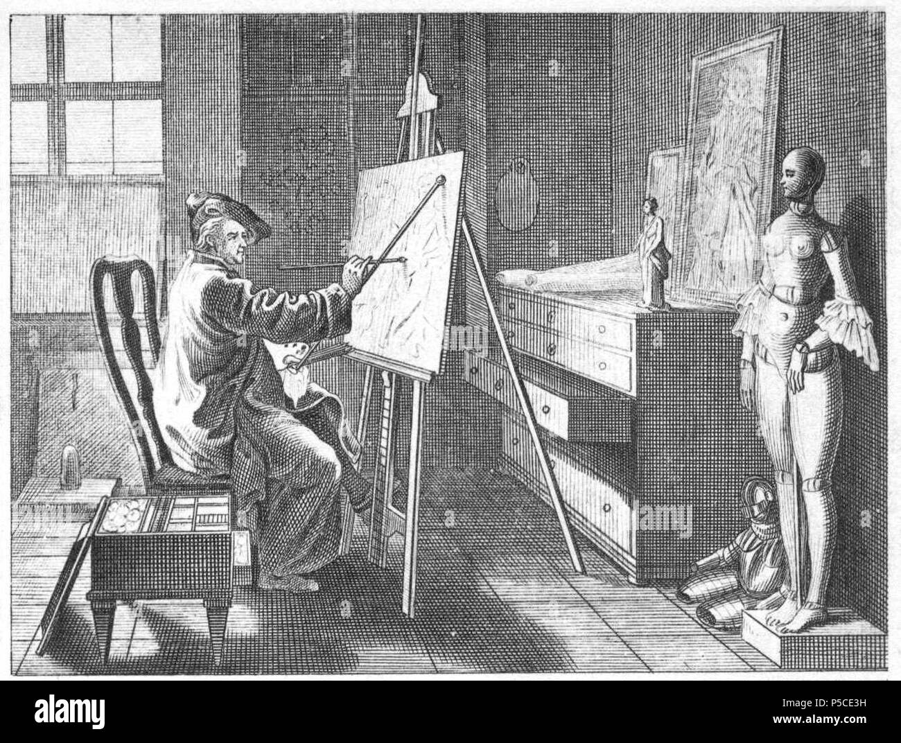 Maler staffelei modell Black and White Stock Photos & Images - Alamy