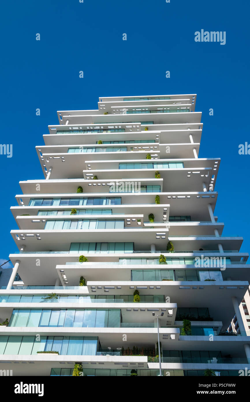 Modern high rise luxury apartment buildings , The Terraces, in central Beirut , Lebanon Stock