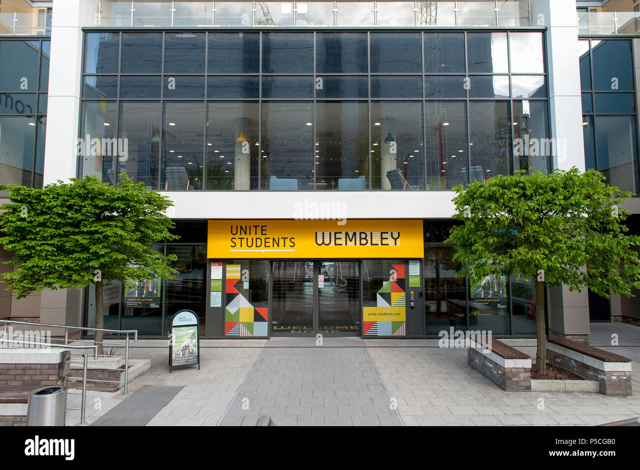 Modern student accomodation Unite in Wembley Stock Photo