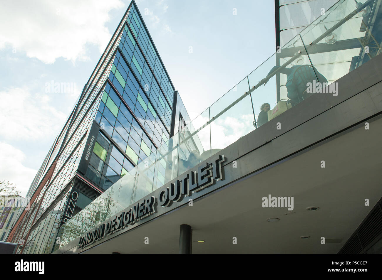 The London designer outlet is a new outlet mall in Wembley Stock Photo