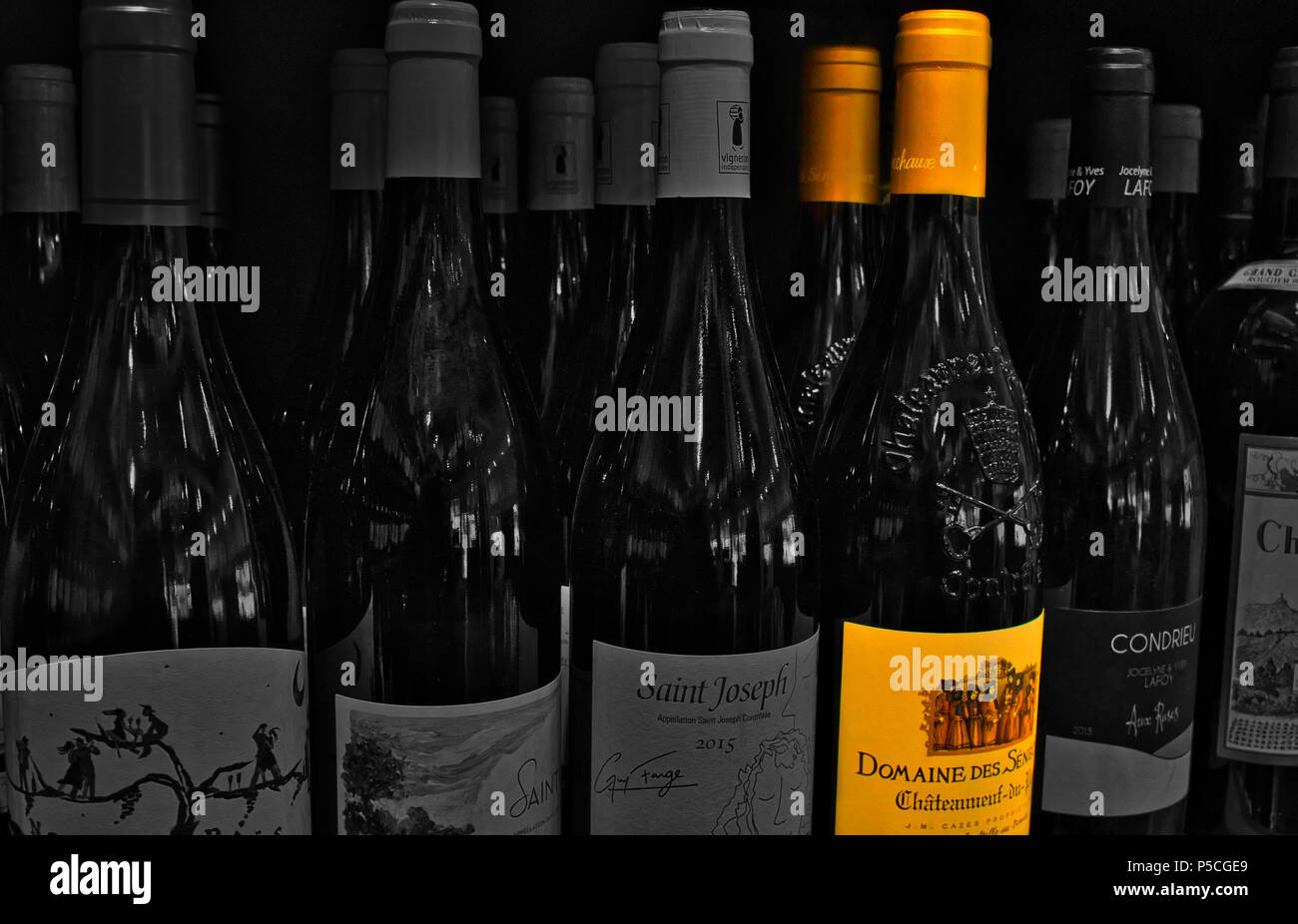 Bottles of Wine Stock Photo Alamy