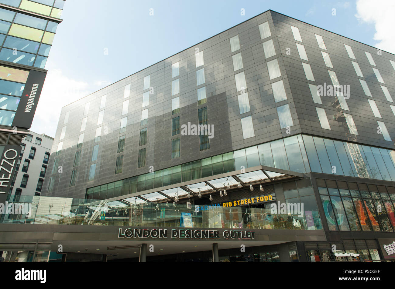 The London designer outlet is a new outlet mall in Wembley Stock Photo Alamy
