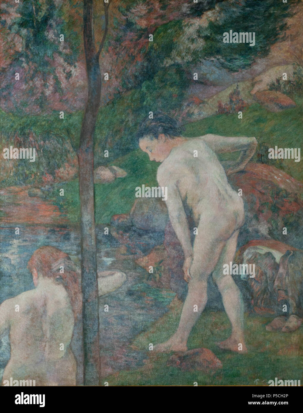 179 Bañistas en Bretaña - Paul Gauguin Stock Photo