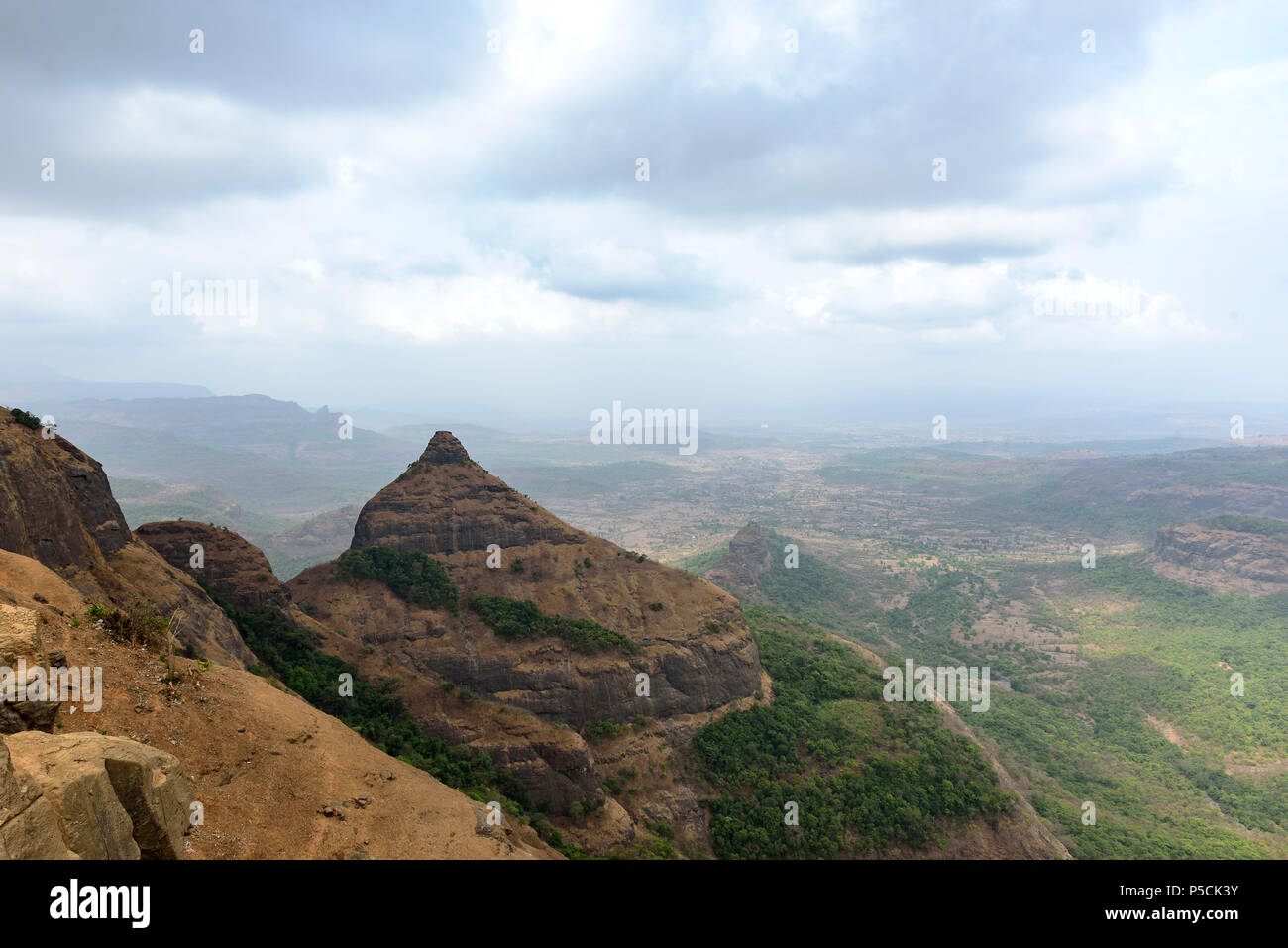 Beautiful View of Lonavala Mountain in summer days Stock Photo Alamy