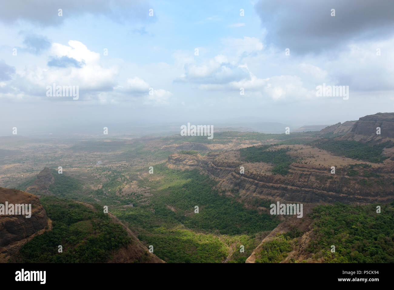 Beautiful View of Lonavala Mountain in summer days Stock Photo Alamy