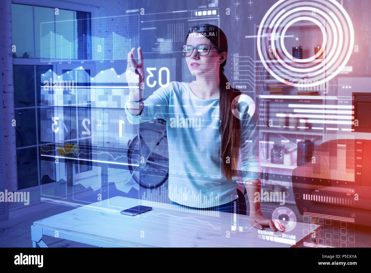 Interested Screen Carefully looking at screen hi-res stock photography and images - Alamy