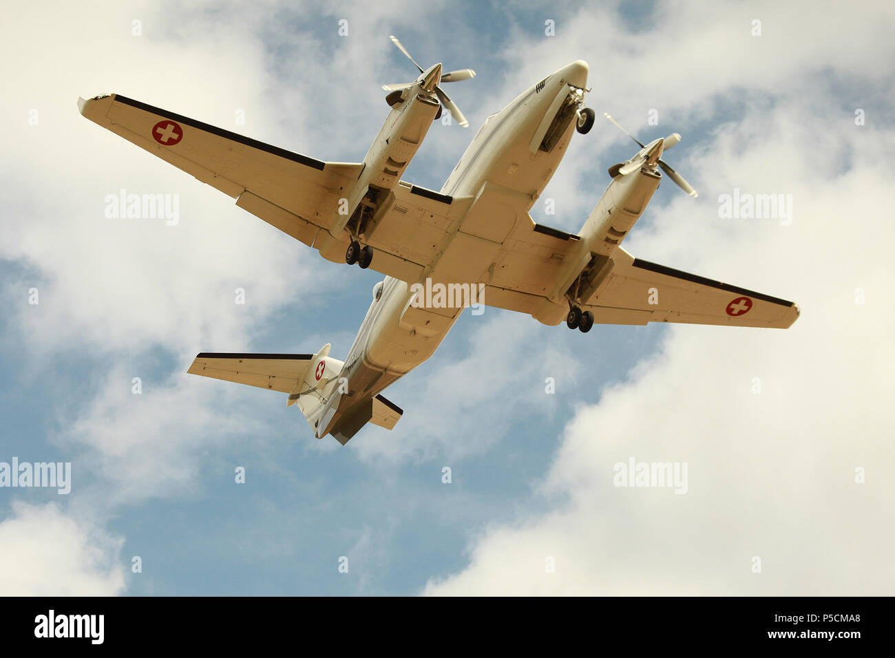 aircraft landing at Schiphol airport Stock Photo