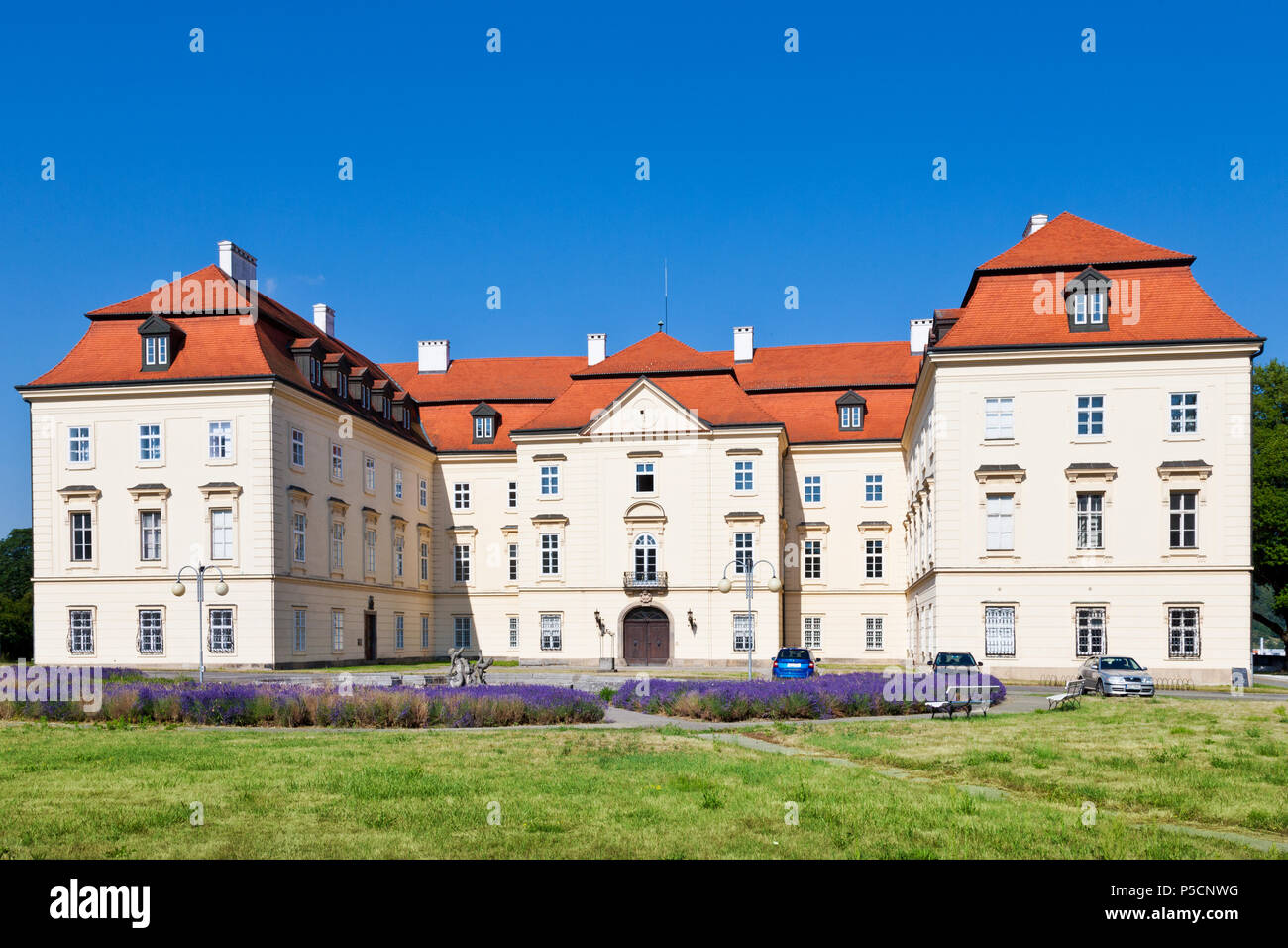 barokní zámek, město Napajedla, Zlínský kraj, Česká republika / baroque, castle, Napajedla town, Zlin region, South Moravia, Czech republic Stock Photo