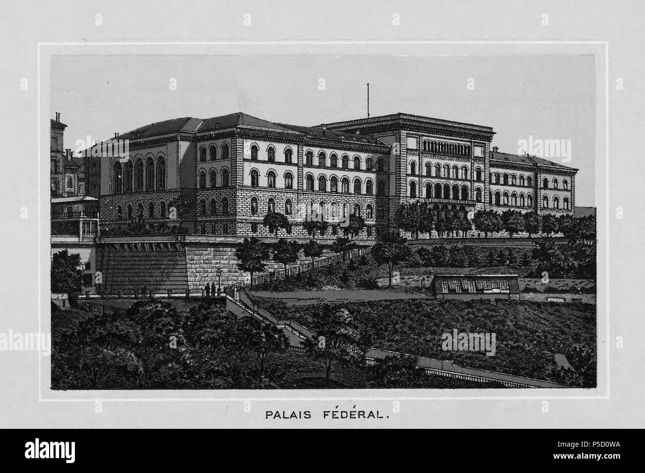 N/A. Français : Livre: 'Souvenir de Berne', palais fédérale . circa 1890. Unknown 320 CH-NB-Souvenir de Berne-nbdig-18138-page009 Stock Photo