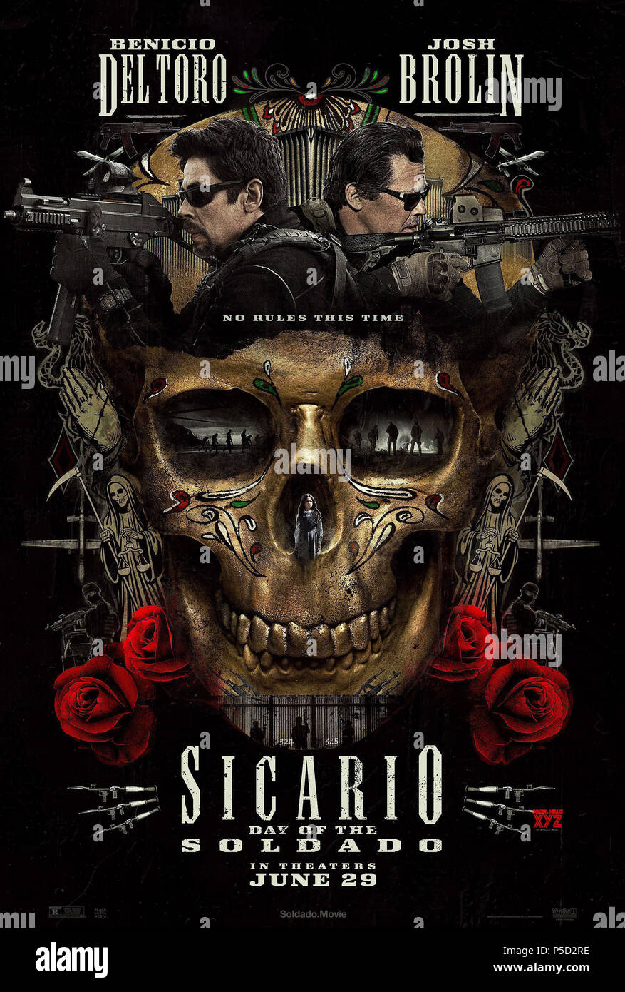 SICARIO DAY OF THE SOLDADO, (aka SICARIO 2 SOLDADO), US advance poster, from left Benicio Del