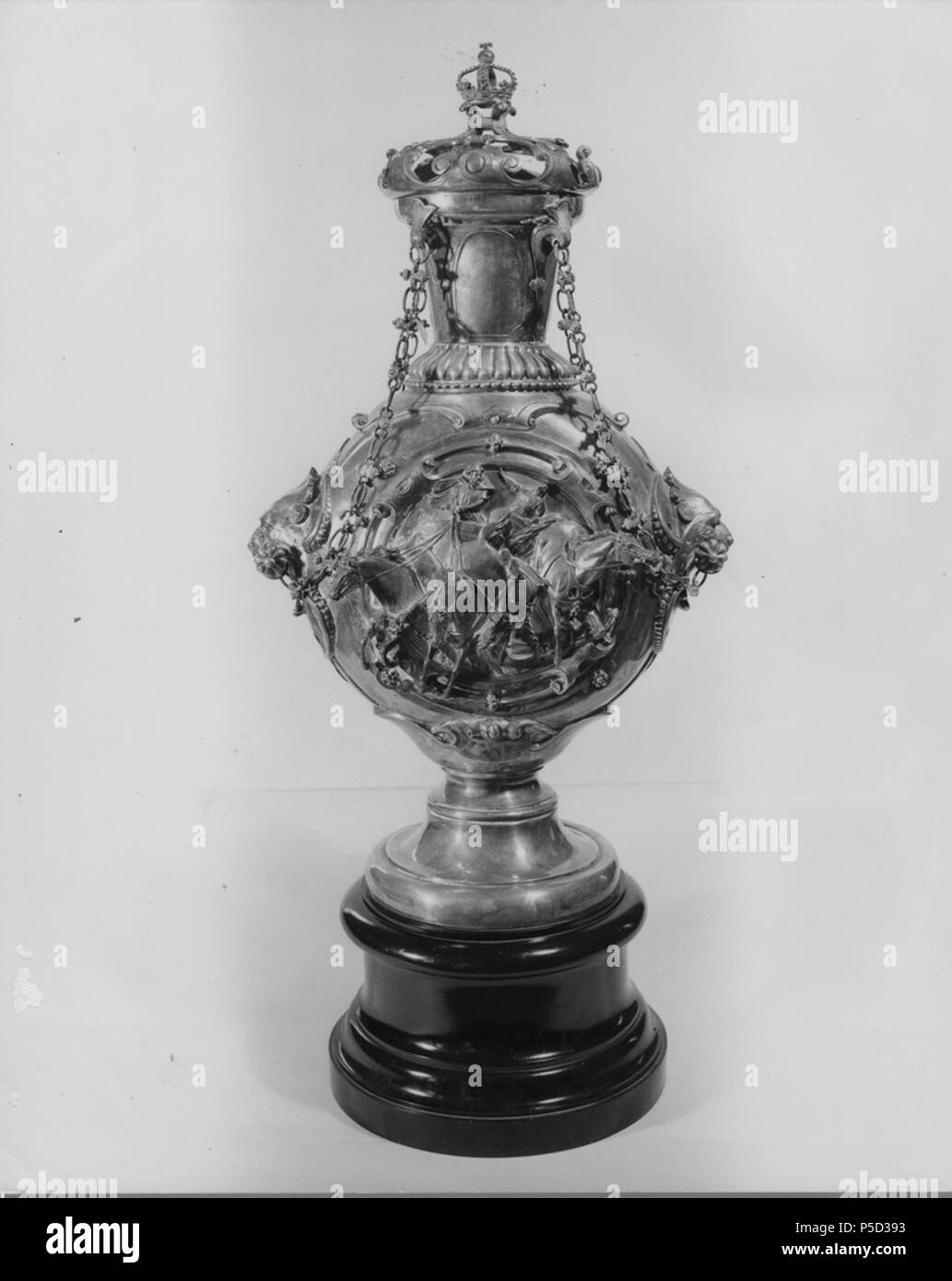 N/A. English: The silver chistening cup given to Prince Albert Edward Kamehameha by Queen Victoria of the United Kingdom. not given. courtesy of Meirie K. Dutton 343 Christening cup of Prince Albert Kamehameha (back) Stock Photo