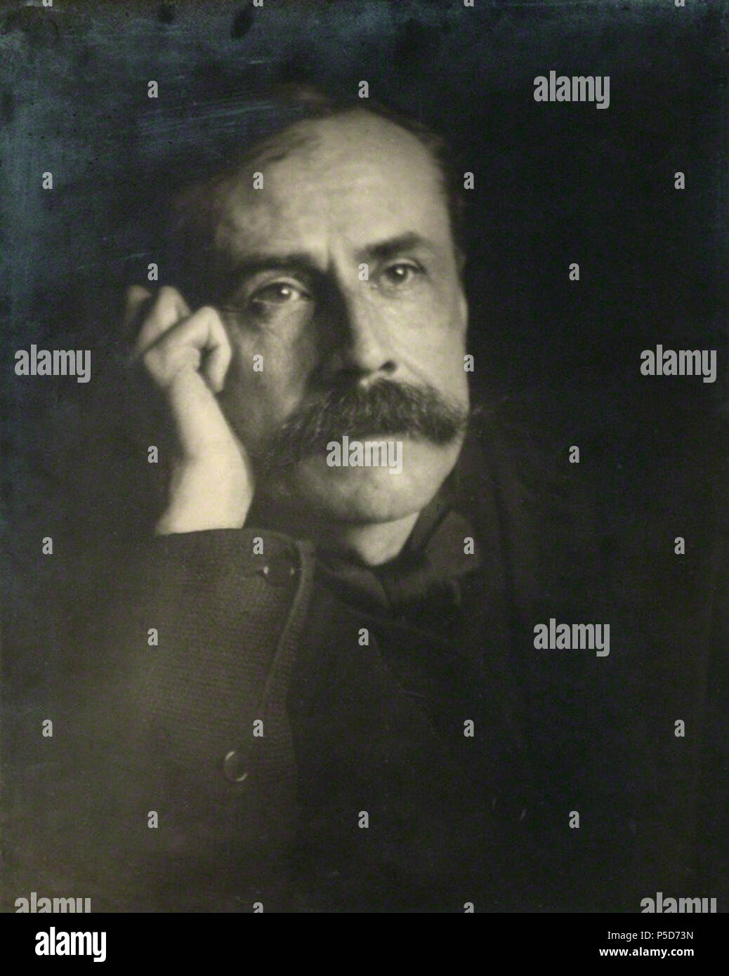 by Charles Frederick Grindrod, bromide print, circa 1903 494 Edward Elgar, ca. 1903, by Charles Frederick Grindrod Stock Photo