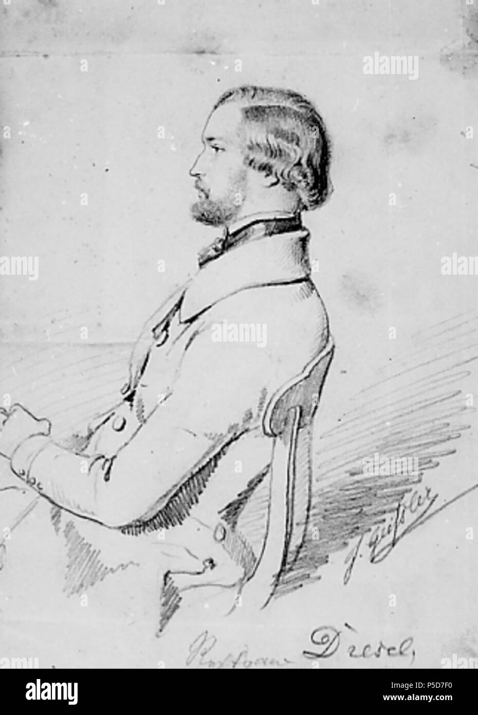 N/A. Deutsch: Der Advokat und Journalist Otto Dresel . 1845. Julius Geißler (1822-1904) 472 LLB-Otto-Dresel-1845 Stock Photo