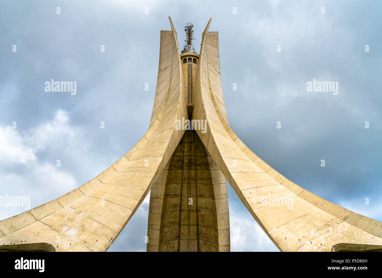 Martyrs Memorial for Heroes killed during the Algerian war of independence. Algiers Stock Photo