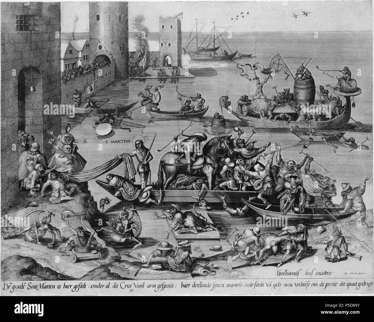 Saint Martin and the Beggars circa 1561. N/A 420 De goede Sinte Marten 002 Stock Photo