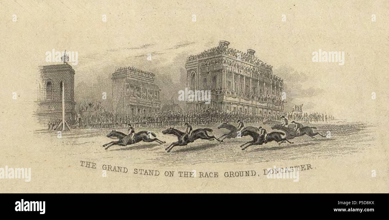 N/A. English: Doncaster Racecourse, vignette from map of England and Wales, Nathaniel Whittock, John Rogers 1851 . 1851.   Nathaniel Whittock  (1791–1860)    Description British engraver  Date of birth/death 26 January 1791 12 August 1860  Location of birth Westminster  Authority control  : Q6969924 VIAF:93497295 ISNI:0000 0000 6635 657X ULAN:500012307 LCCN:n80107079 Open Library:OL4400959A WorldCat    John Rogers (circa 1808-circa 1888) 465 Doncaster Racecourse00 Stock Photo
