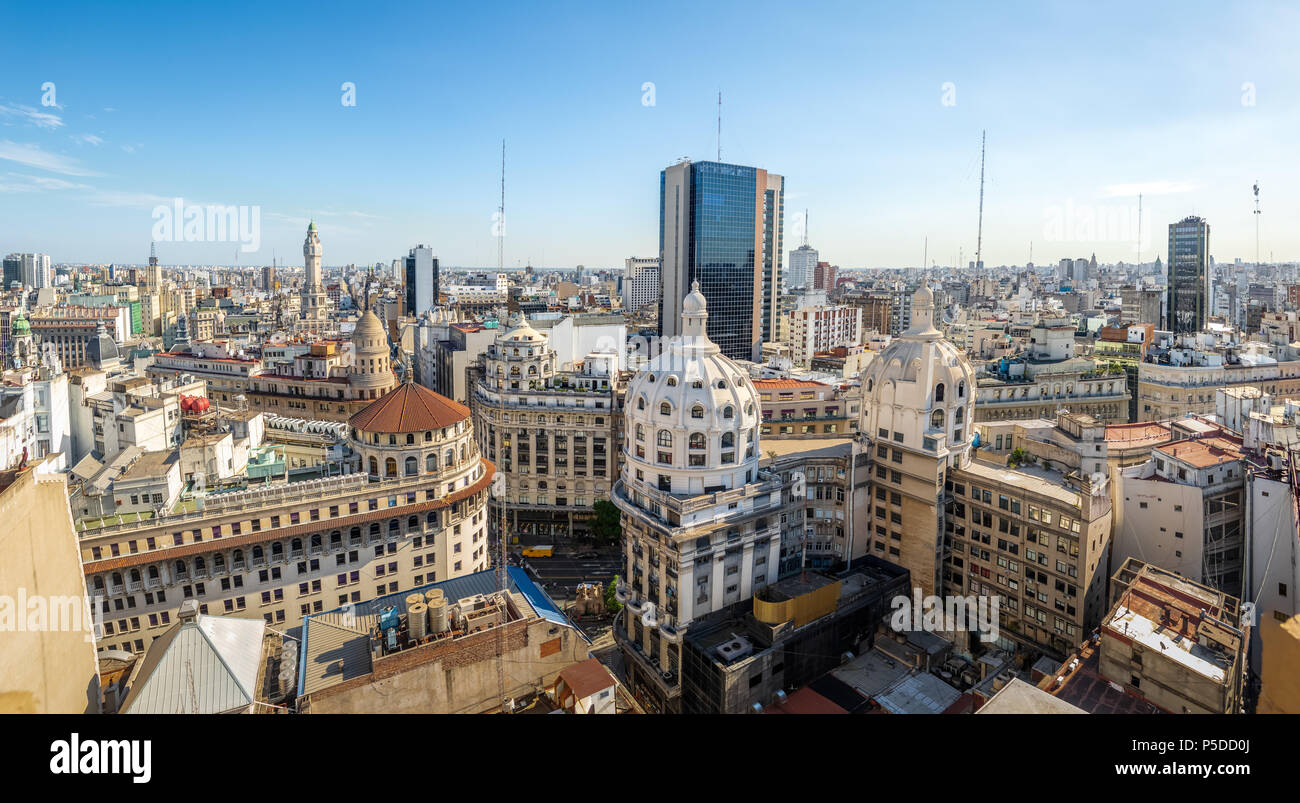 Aerial view of downtown Buenos AIres in high resolution - Buenos Aires, Argentina Stock Photo