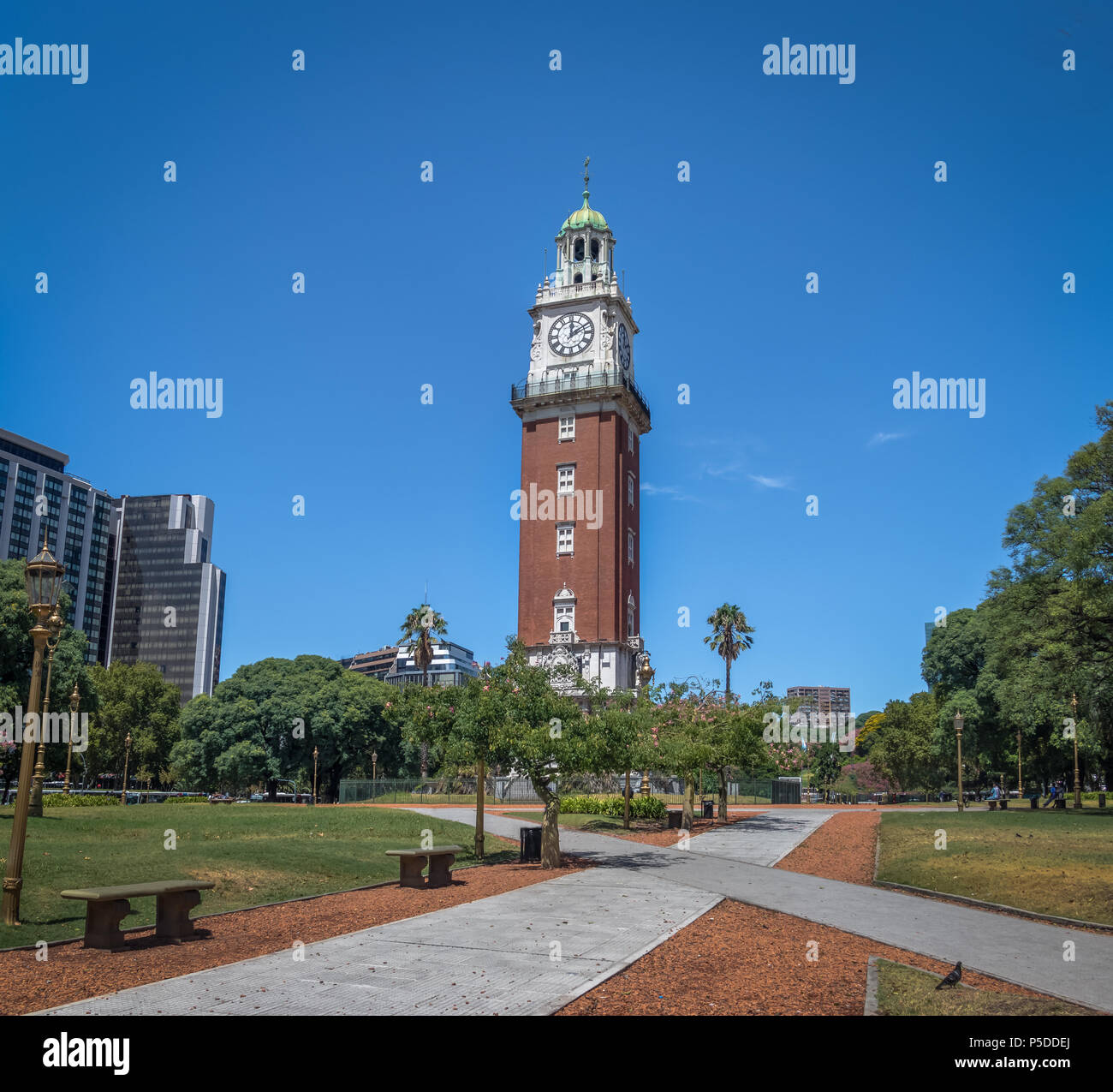 Torre Monumental or Torre de los Ingleses (Tower of the English), famous clock tower in Retiro - Buenos Aires, Argentina Stock Photo