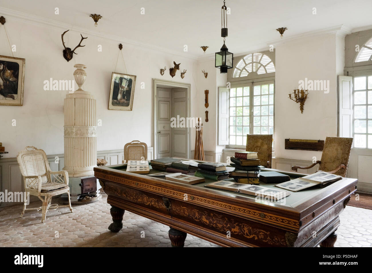 Georgian Room With Billiard Table Stock Photo 209896695 Alamy