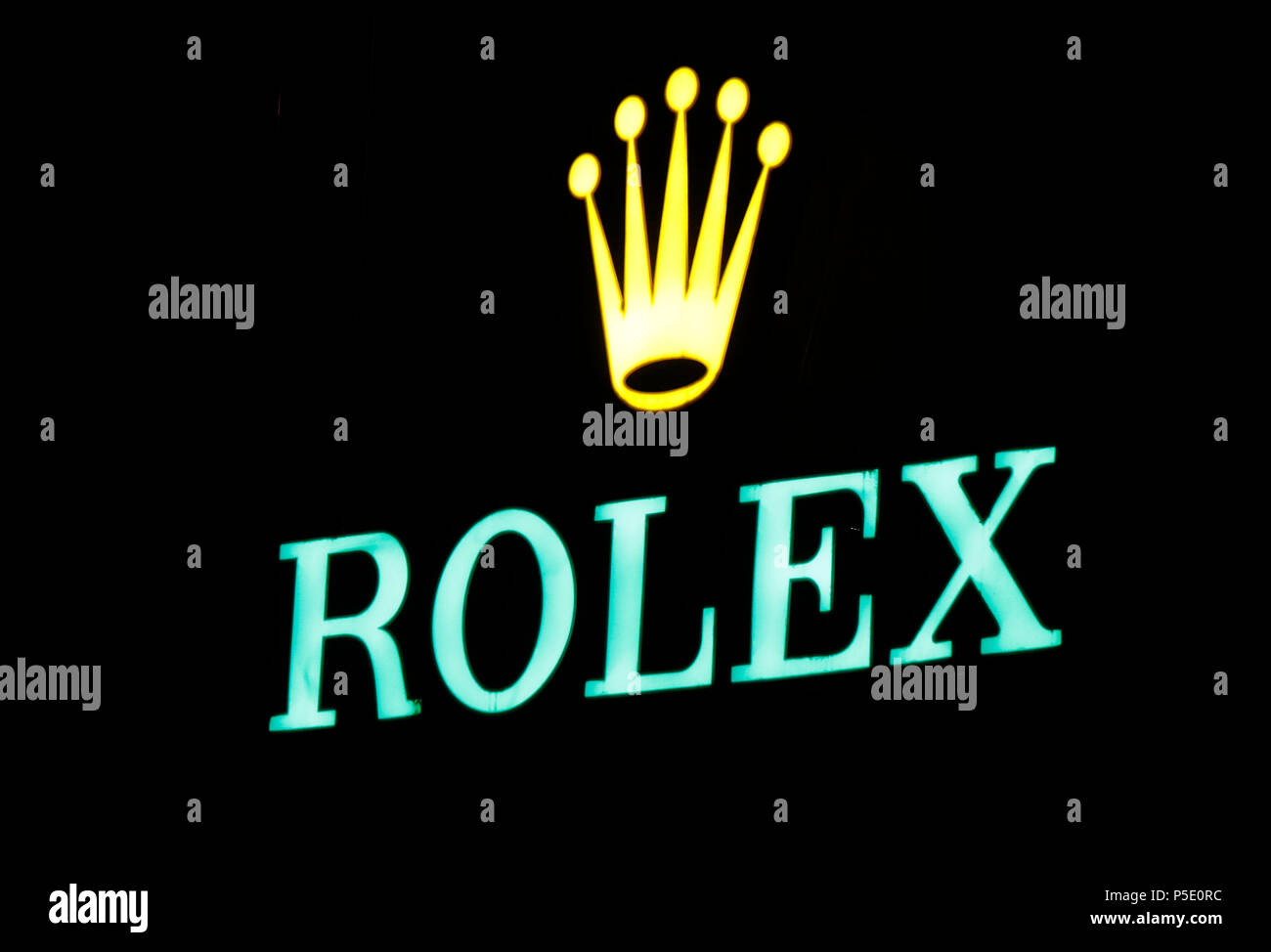 das Logo der Marke "Rolex", Lissabon, Portugal Stock Photo - Alamy