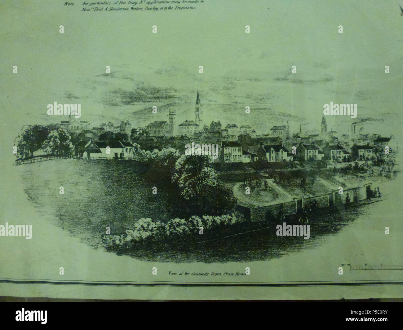 N A English Castlehead As Depicted On Wotherspoon S Feuing Map Of 1864 Showing The Old House And The First Of The 19th Century Houses Warriston Rosemount Wallace Bank Greygables And Englethwaite 1864