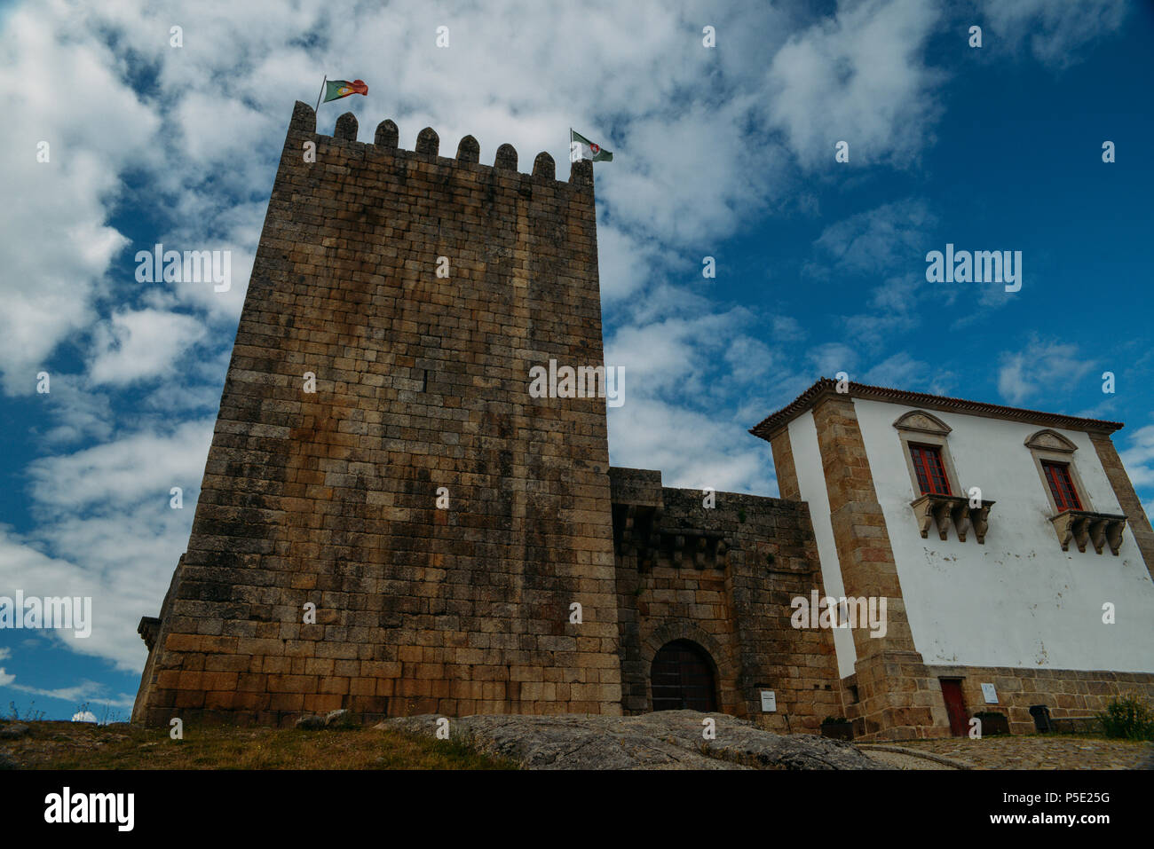 Belmonte Castle, Belmonte, Portugal, birthplace of 16th-century Portuguese explorer of New World, Pedro Alvares Cabral Stock Photo