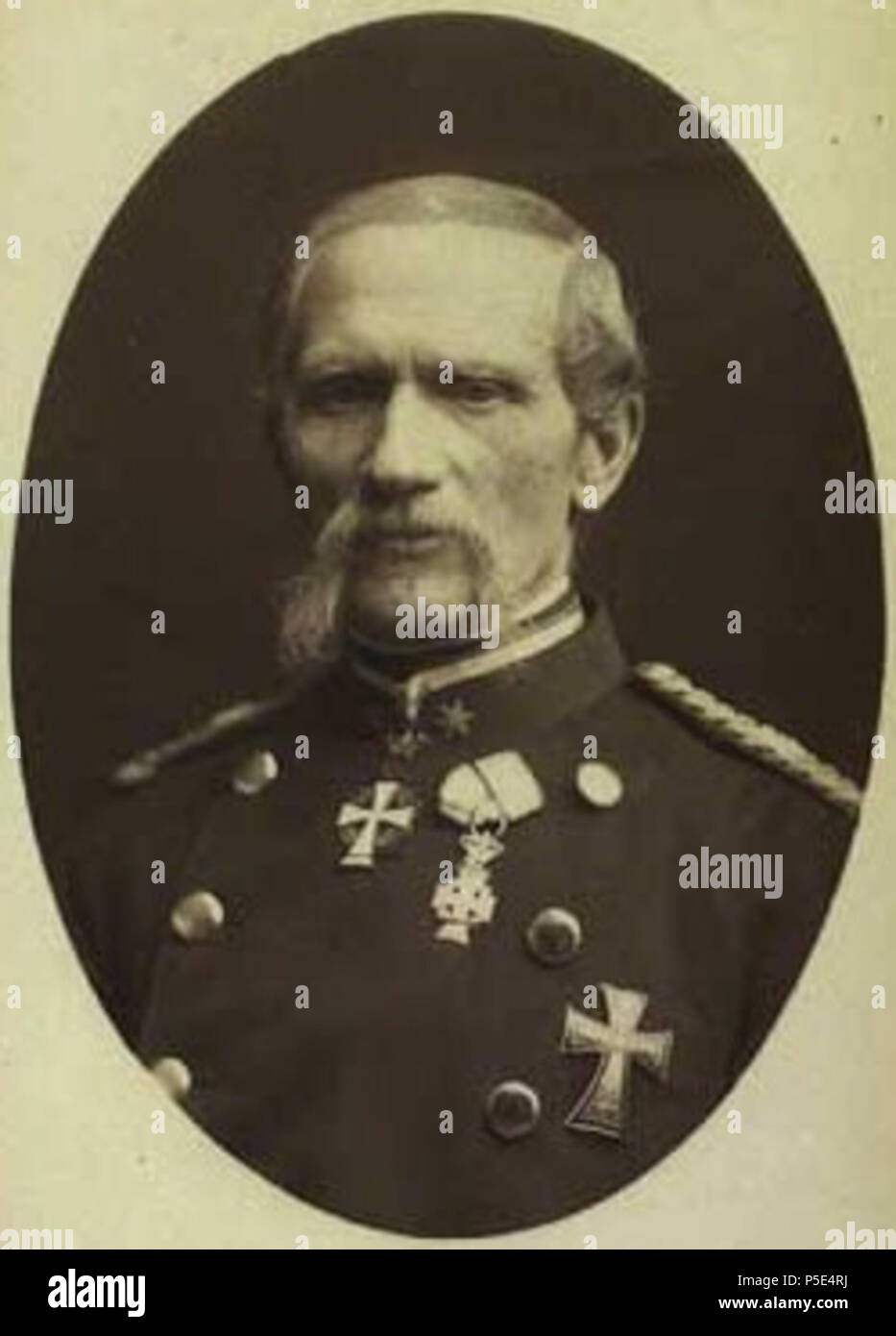 N/A. Carl Wolle (1813-1893), Danish colonel . 1860s-1870s. Hansen, Schou & Weller 274 Carl Wolle by Hansen, Schou &amp; Weller Stock Photo
