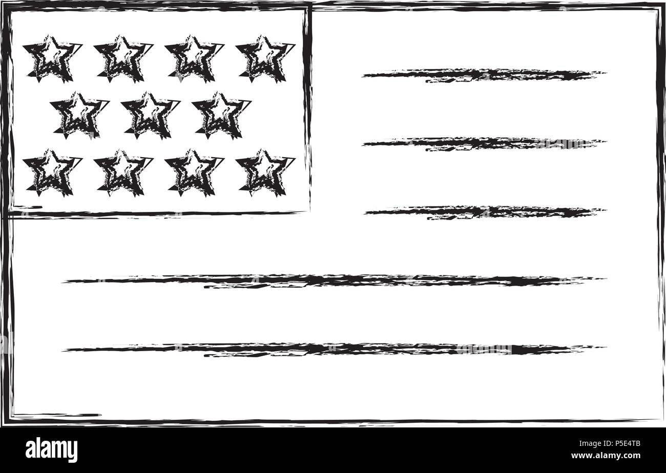 united states of america flag national symbol vector illustration ...
