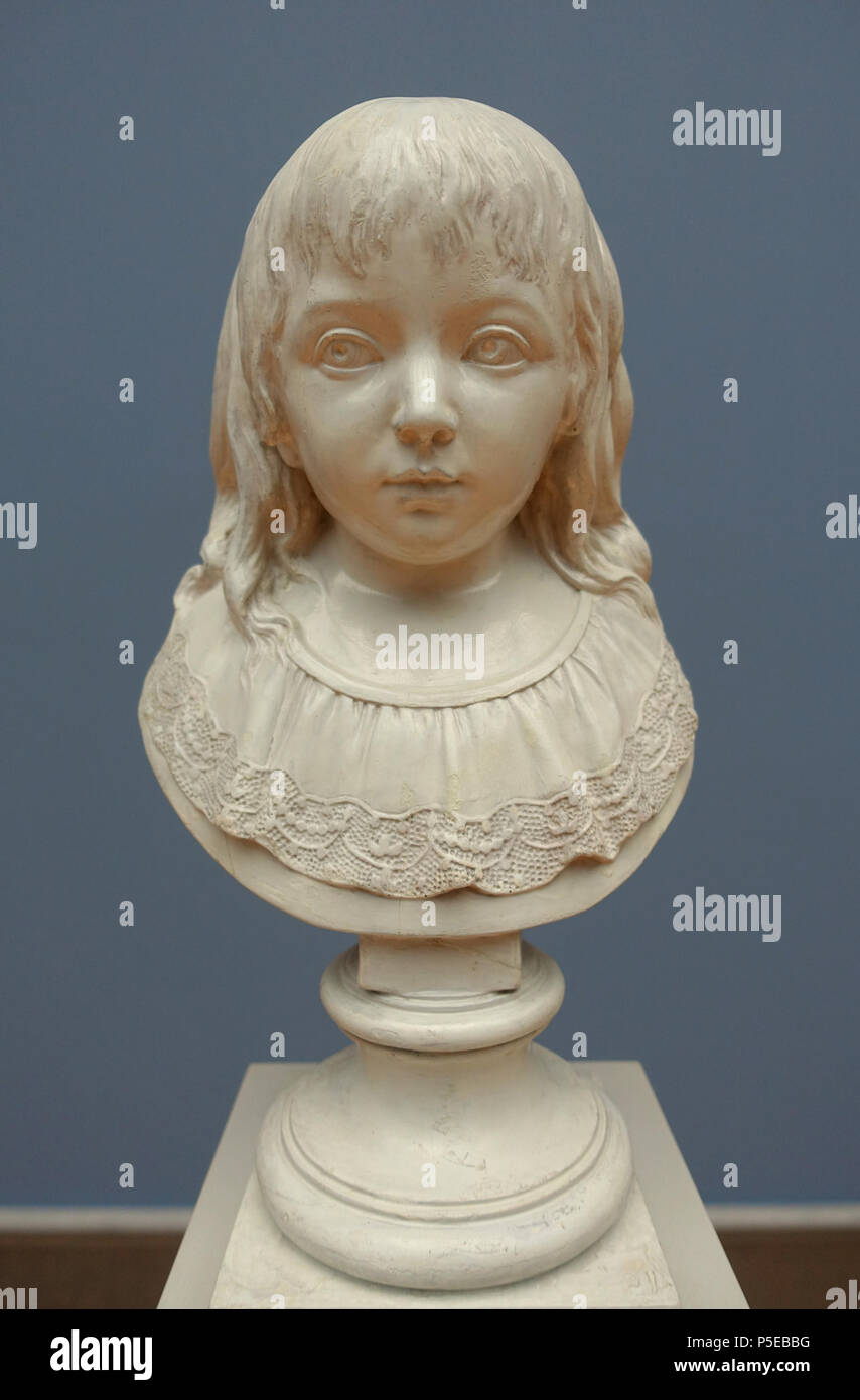 252 Bust of Julie Mölter by Johann Gottfried Schadow, Berlin, 1792, plaster with enamel - Bode-Museum - DSC02876 Stock Photo