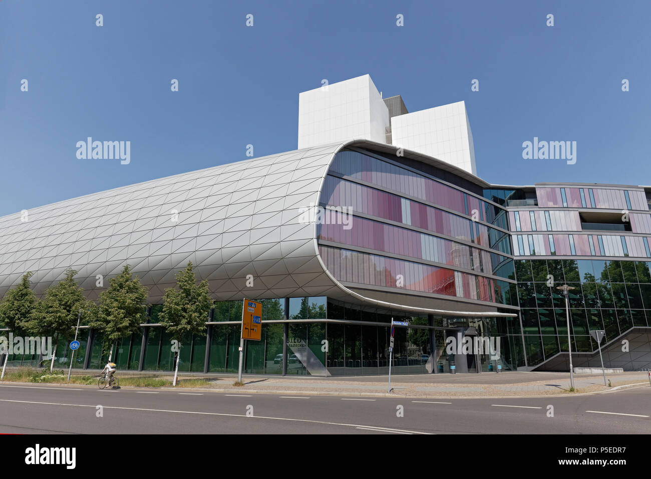 Fourth extension from 2011, in book form, German National Library, Leipzig, Saxony, Germany Stock Photo