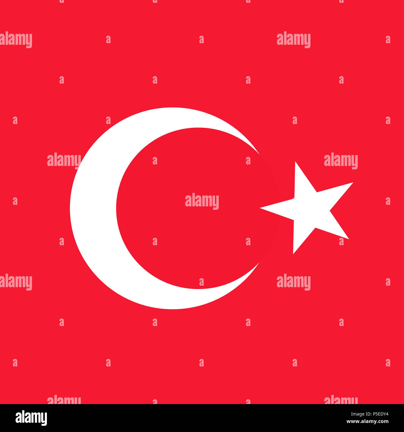 Official national flag of Turkey Stock Photo