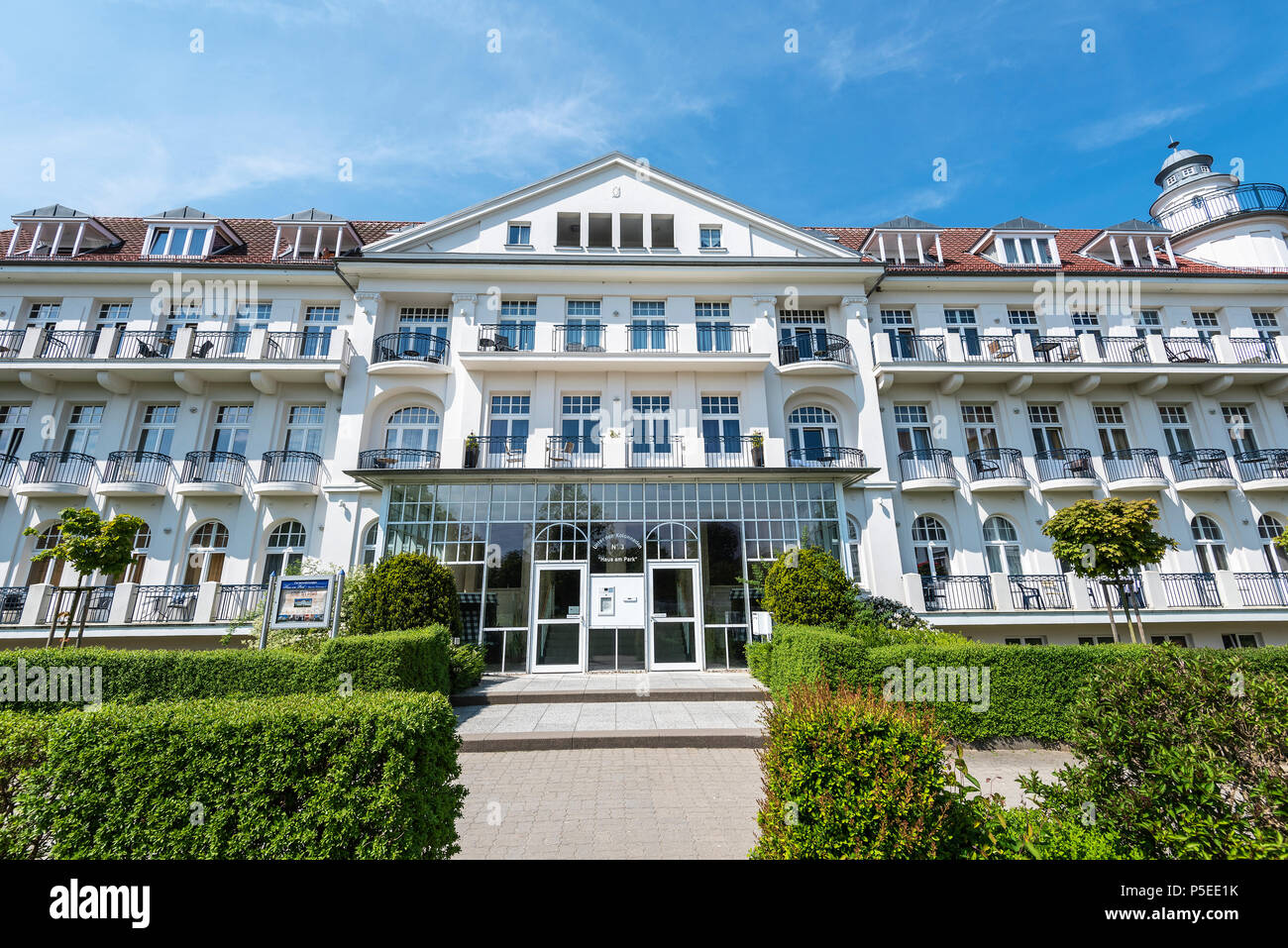 Haus am Park, Apartment House, Hotel, Kühlungsborn, Mecklenburg-Western Pomerania, Germany Stock Photo