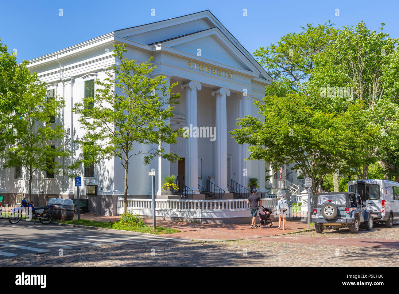 The Nantucket Atheneum, a historic public library in Nantucket, Massachusetts Stock Photo Alamy