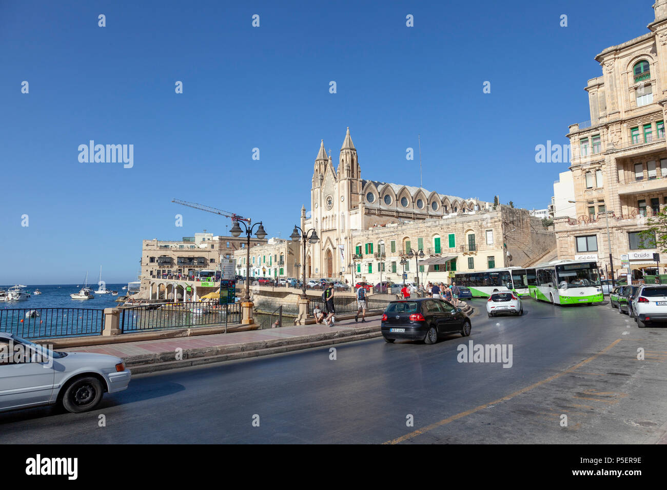St Julian's Bay, Malta Stock Photo Alamy