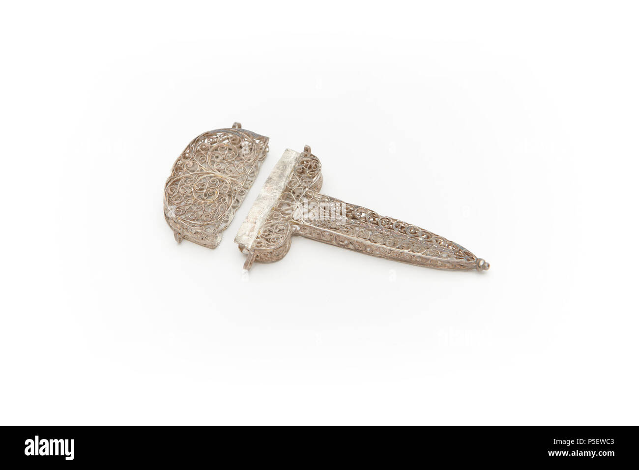 URI 533 Etui för sax, helt av silverfiligran - Skoklosters slott - 92315 Stock Photo