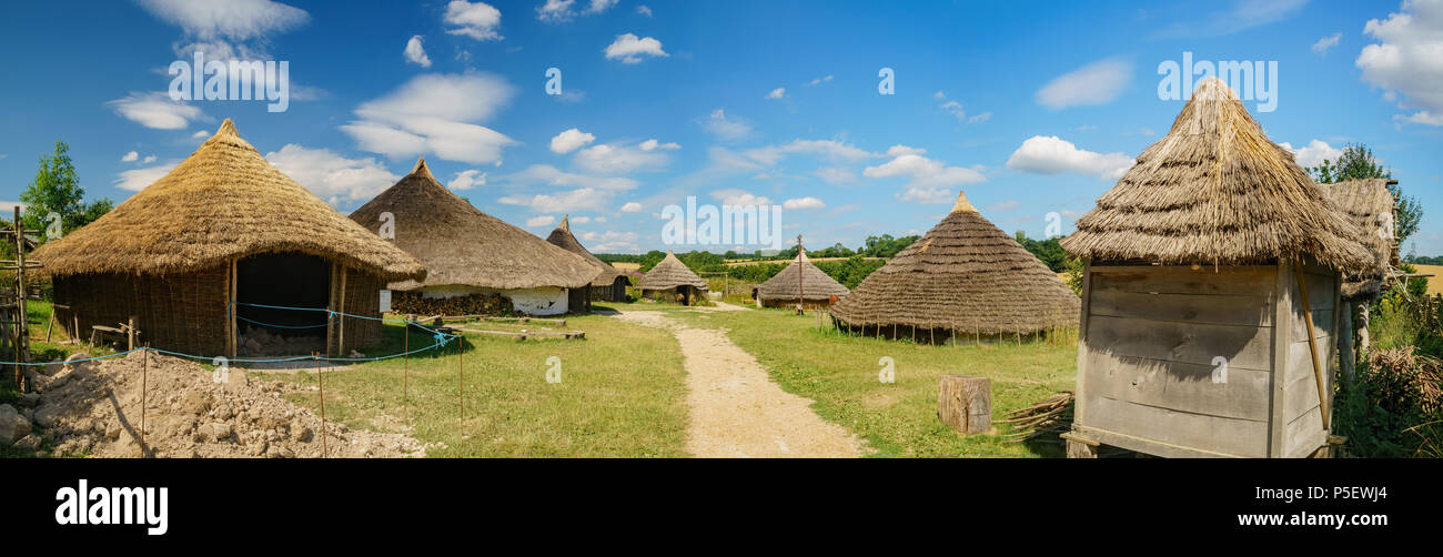 The educational Butser Ancient Farm at Waterlooville, United Kingdom Stock Photo