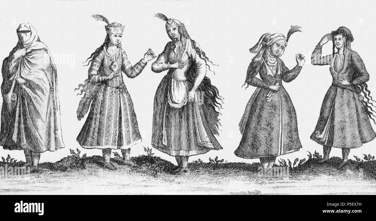 N/A. English: Customs: Women's clothing in Safavid Persia. :       . 1600s.   Jean Chardin  (1643–1713)      Alternative names Joan Chardin, Jean-Baptiste Chardin, Sir John Chardin  Description French explorer and historian  Date of birth/death 26 November 1643 26 January 1713  Location of birth/death Paris London  Work location Paris, Iran, India, Paris, Smyrna, Constantinople, Crimean Peninsula, Caucasia, Antioquia, Georgia, Isfahan, India, Paris, London  Authority control  : Q714834 VIAF:49223162 ISNI:0000 0001 0898 3265 LCCN:n82080215 NLA:35027406 Open Library:OL4714402A WorldCat 41 74 Cha Stock Photo