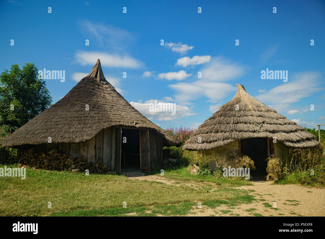 The educational Butser Ancient Farm at Waterlooville, United Kingdom Stock Photo