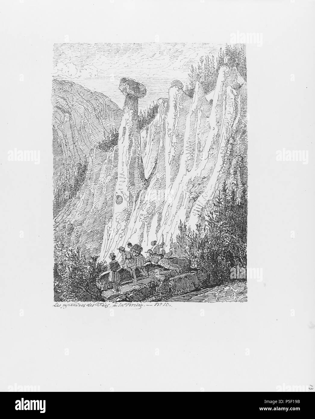322 CH-NB-Voyage autour du Mont-Blanc dans les vallées d'Hérens de Zermatt et au Grimsel 1843-nbdig-19161-012 Stock Photo