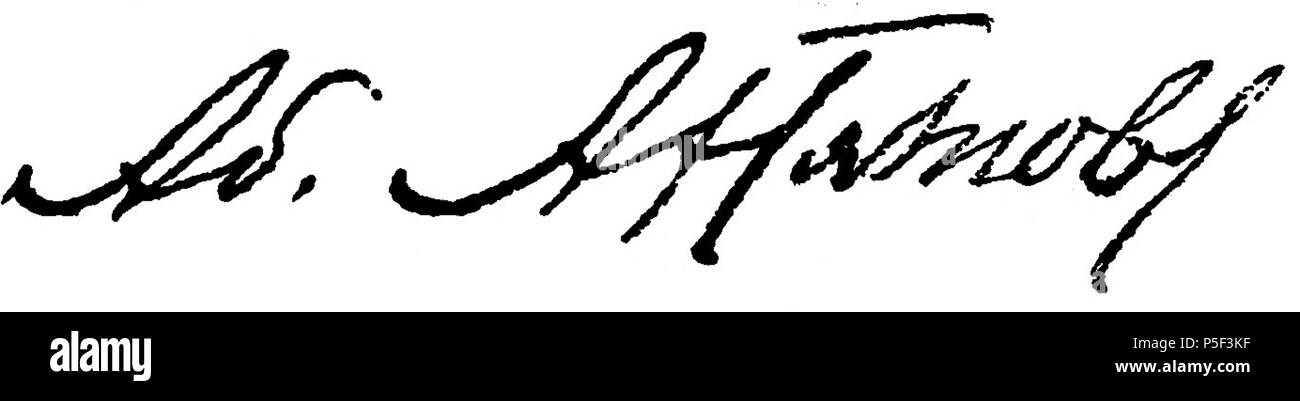 N/A. English: A signature of Abussugud Ahtyamov, a member of the First Russian State Duma . 1908. Abussugud Ahtyamov 70 Ahtyamov Signature Stock Photo