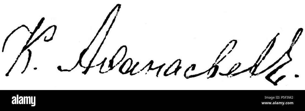 N/A. English: A signature of Klavdiy Afanasyev, a member of the First Russian State Duma . 1908. Klavdiy Afanasyev 64 Afanasyev Signature Stock Photo